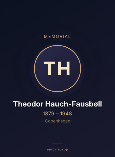 Memorial portrait of Theodor Hauch-Fausbøll