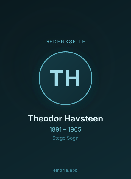 Gedenkportrait von Theodor Havsteen