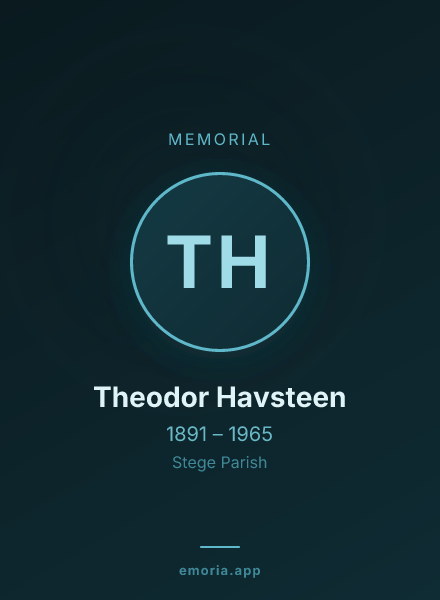 Memorial portrait of Theodor Havsteen