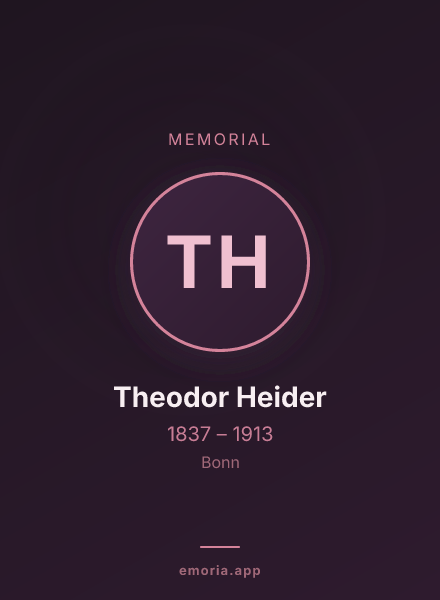 Memorial portrait of Theodor Heider