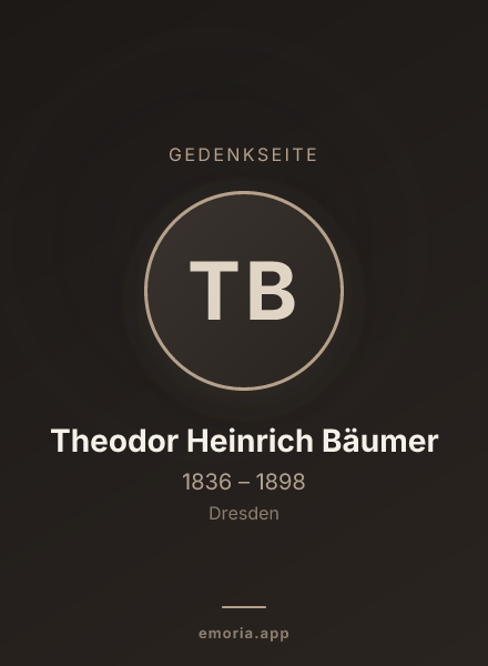 Gedenkportrait von Theodor Heinrich Bäumer