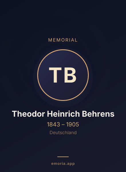 Memorial portrait of Theodor Heinrich Behrens