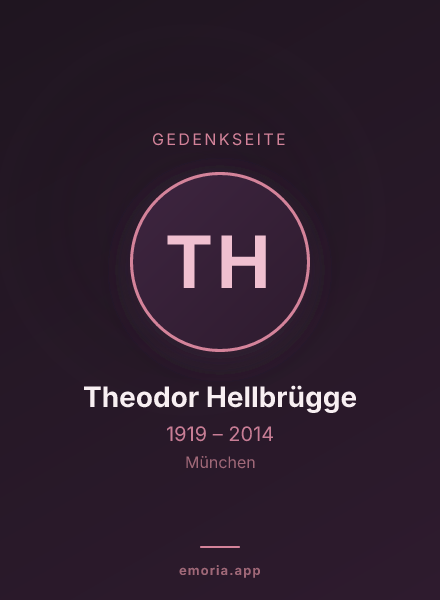 Gedenkportrait von Theodor Hellbrügge