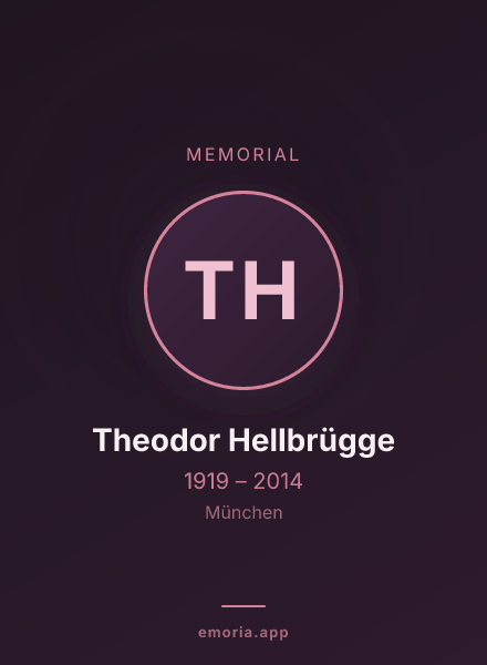 Memorial portrait of Theodor Hellbrügge