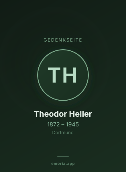 Gedenkportrait von Theodor Heller