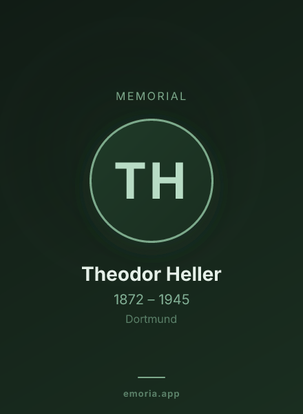 Memorial portrait of Theodor Heller