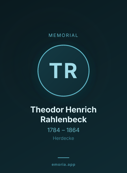 Memorial portrait of Theodor Henrich Rahlenbeck
