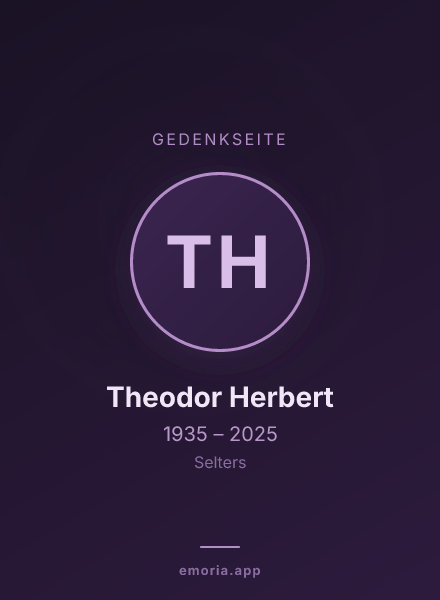Gedenkportrait von Theodor Herbert