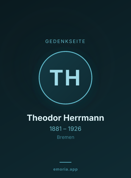Gedenkportrait von Theodor Herrmann