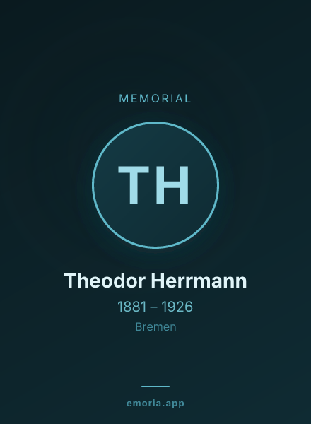 Memorial portrait of Theodor Herrmann
