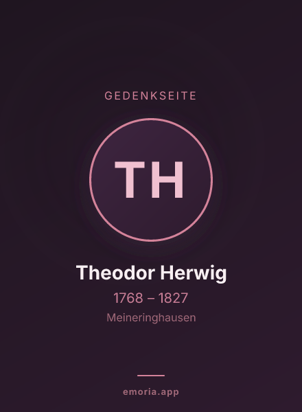 Gedenkportrait von Theodor Herwig
