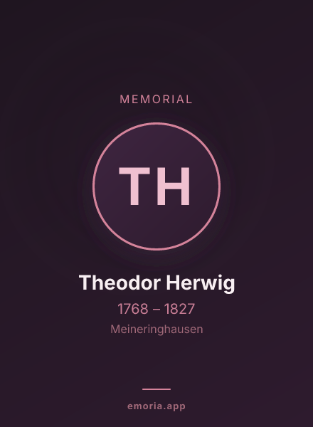 Memorial portrait of Theodor Herwig