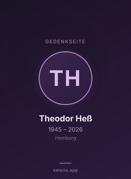 Gedenkportrait von Theodor Heß