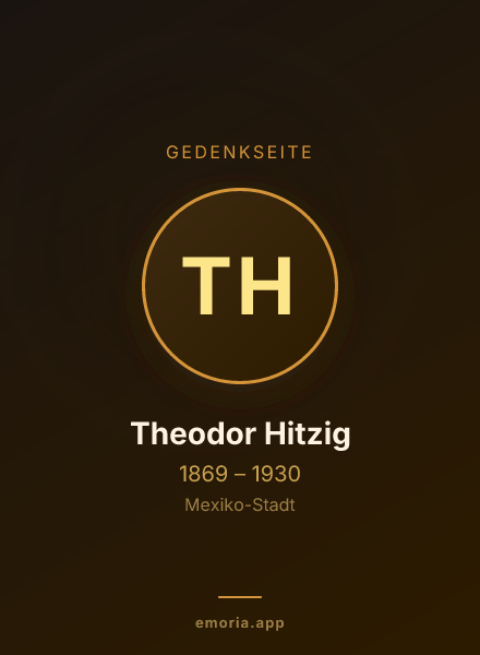 Gedenkportrait von Theodor Hitzig
