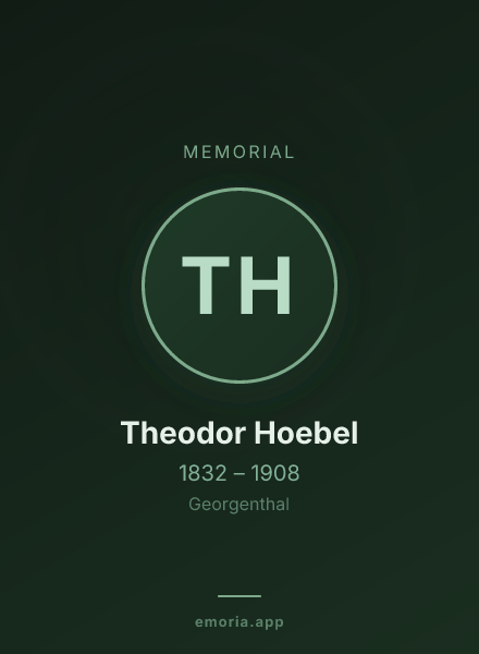 Memorial portrait of Theodor Hoebel
