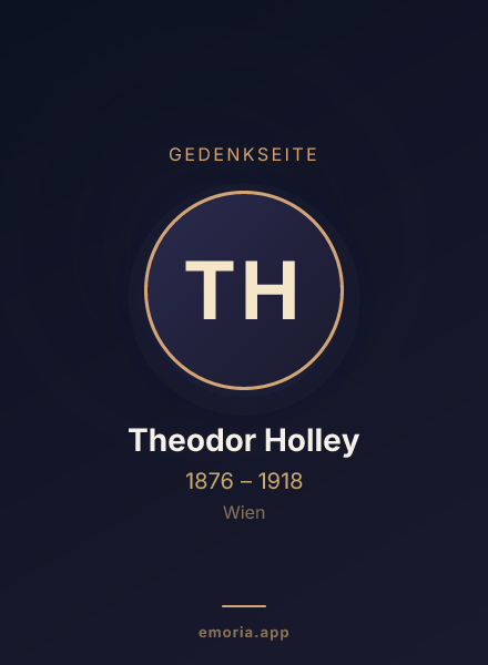 Gedenkportrait von Theodor Holley