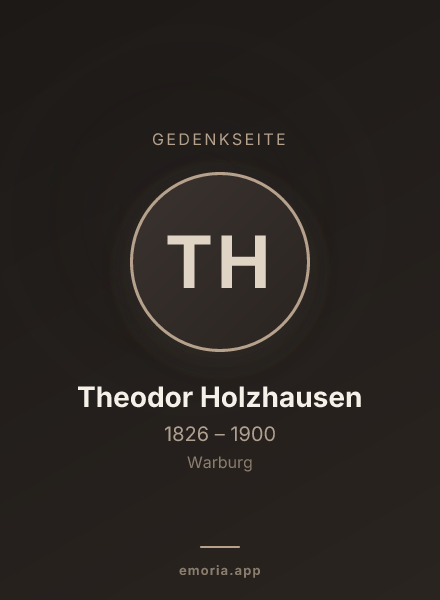 Gedenkportrait von Theodor Holzhausen