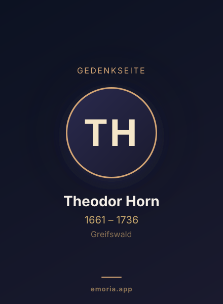 Gedenkportrait von Theodor Horn