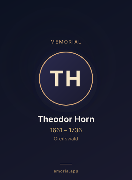 Memorial portrait of Theodor Horn