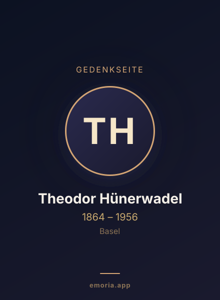 Gedenkportrait von Theodor Hünerwadel