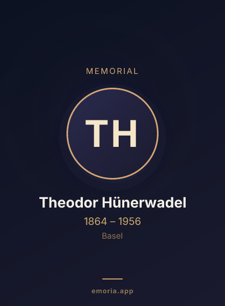 Memorial portrait of Theodor Hünerwadel
