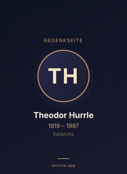 Gedenkportrait von Theodor Hurrle