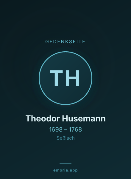 Gedenkportrait von Theodor Husemann