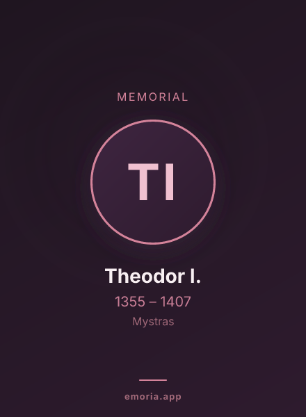 Memorial portrait of Theodor I.