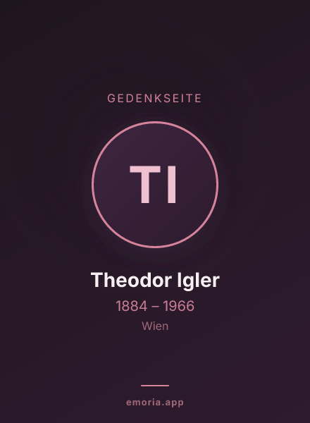 Gedenkportrait von Theodor Igler