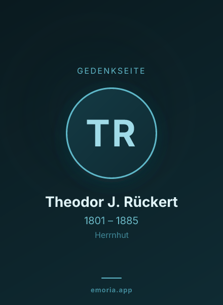 Gedenkportrait von Theodor J. Rückert