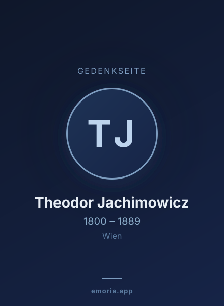 Gedenkportrait von Theodor Jachimowicz