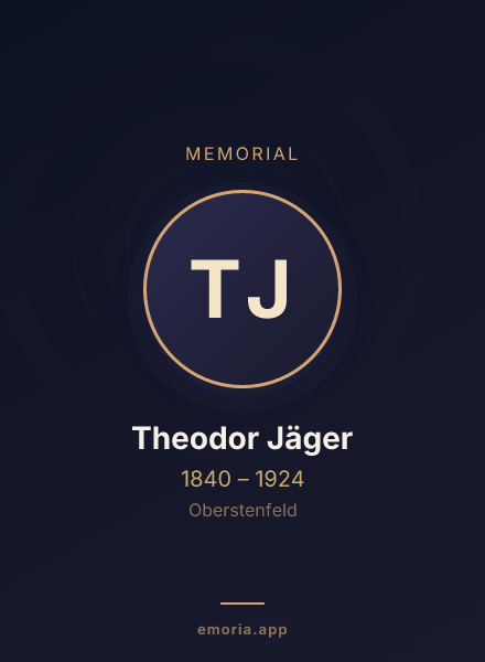 Memorial portrait of Theodor Jäger