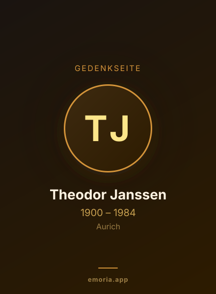 Gedenkportrait von Theodor Janssen