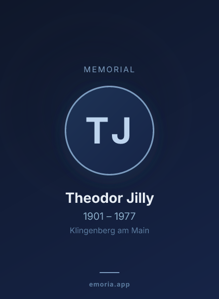 Memorial portrait of Theodor Jilly