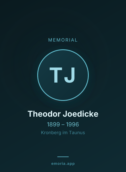 Memorial portrait of Theodor Joedicke