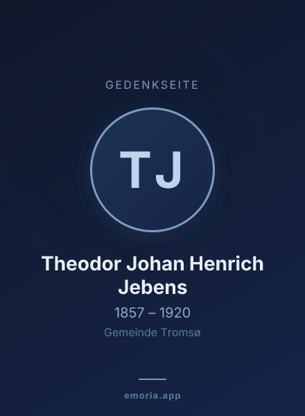 Gedenkportrait von Theodor Johan Henrich Jebens