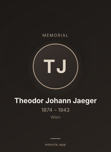 Memorial portrait of Theodor Johann Jaeger
