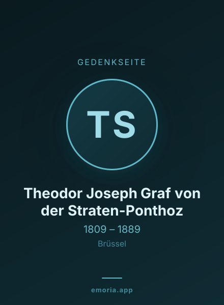 Gedenkportrait von Theodor Joseph Graf von der Straten-Ponthoz
