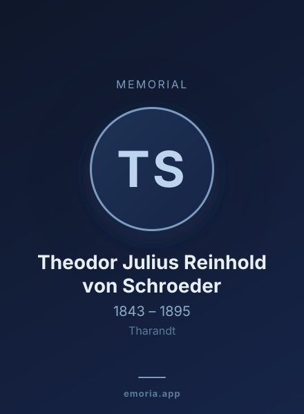 Memorial portrait of Theodor Julius Reinhold von Schroeder