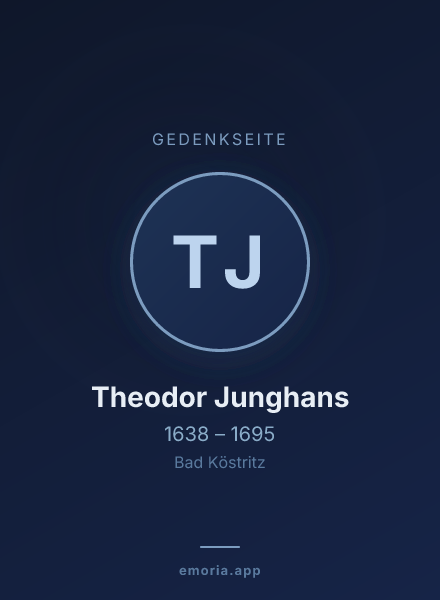 Gedenkportrait von Theodor Junghans