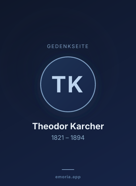 Gedenkportrait von Theodor Karcher