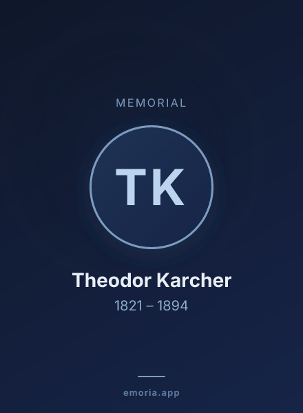 Memorial portrait of Theodor Karcher