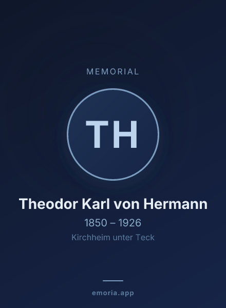 Memorial portrait of Theodor Karl von Hermann