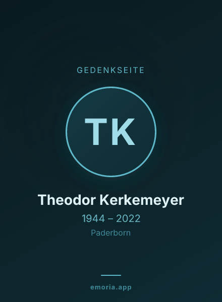 Gedenkportrait von Theodor Kerkemeyer