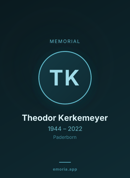 Memorial portrait of Theodor Kerkemeyer