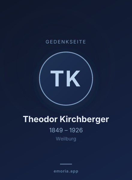 Gedenkportrait von Theodor Kirchberger