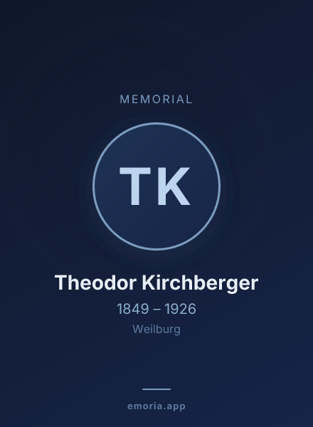 Memorial portrait of Theodor Kirchberger