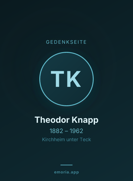 Gedenkportrait von Theodor Knapp