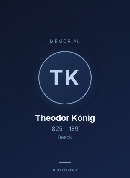 Memorial portrait of Theodor König