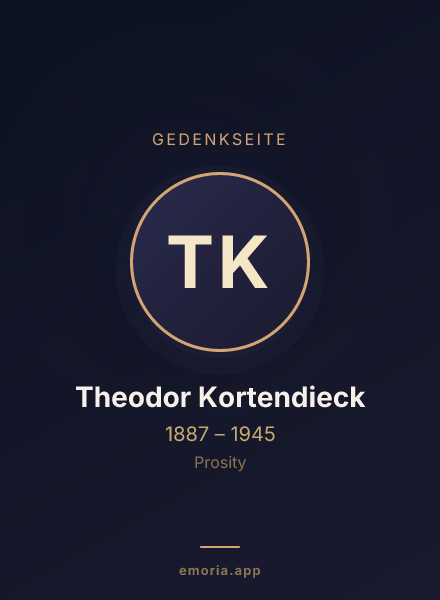 Gedenkportrait von Theodor Kortendieck
